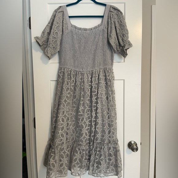 Ivy City Co White Floral Lace Dress - Picture 2 of 7